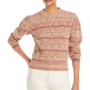 Vanessa Bruno Sissi Popcorn Wool Crew Neck Sweater luxury boho womens Size L